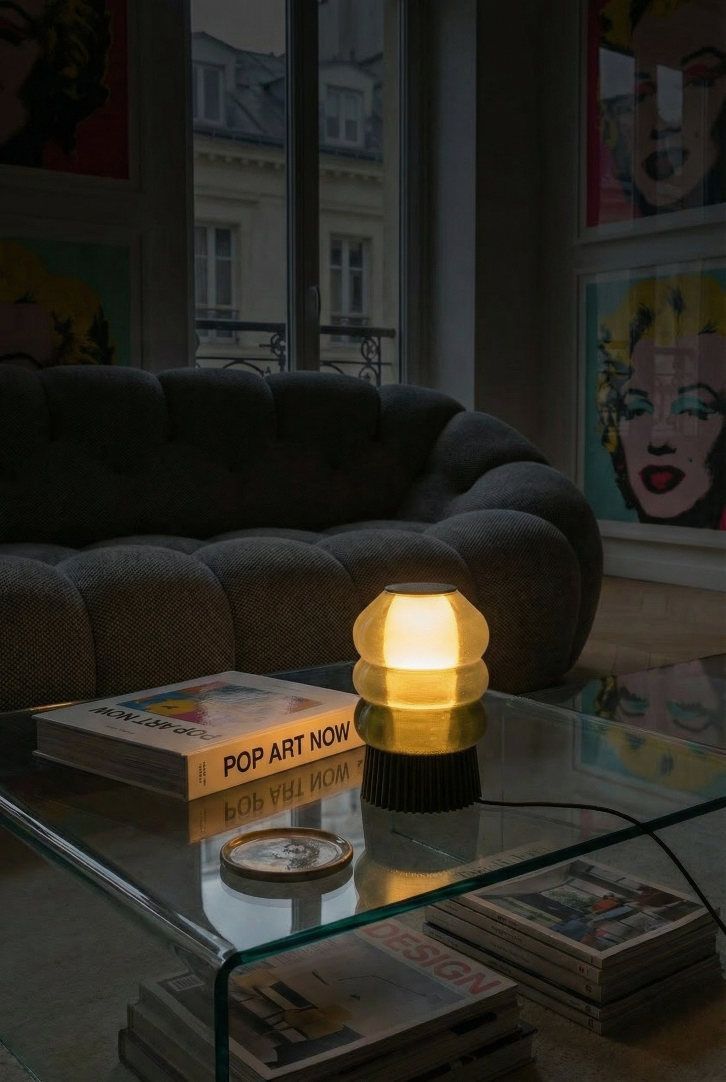 Lampe Koki kiwi translucide